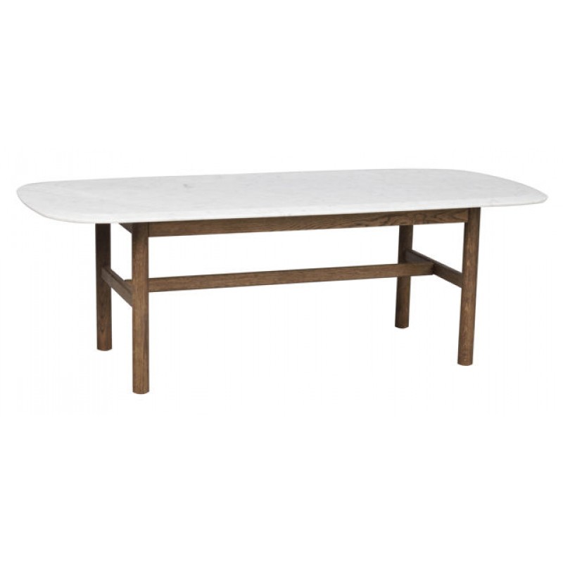 RO Hammond Coffee Table 135x62 Marble White/Brown